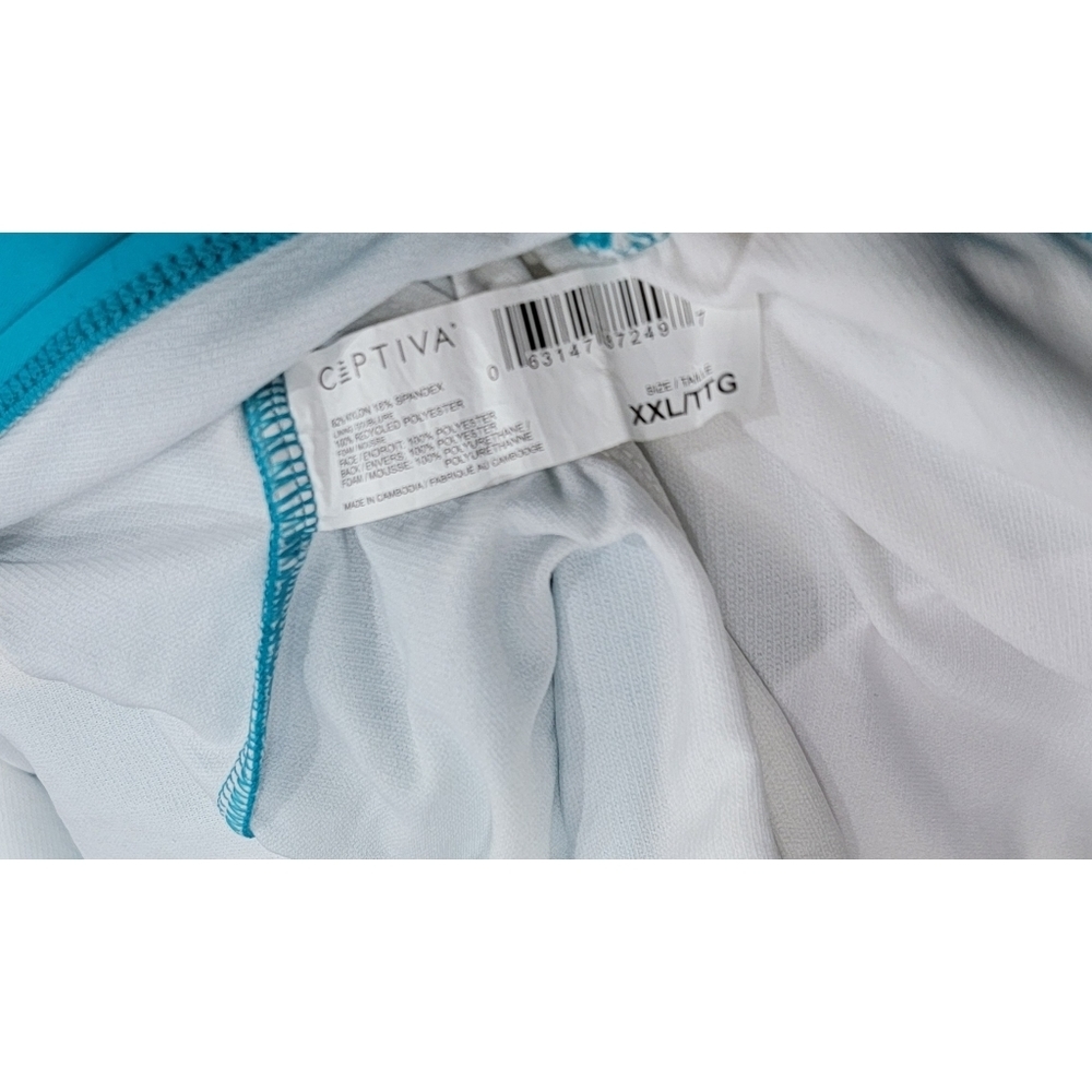 Teal removable Strap off shoulder swimsuit - Picture 9 of 12